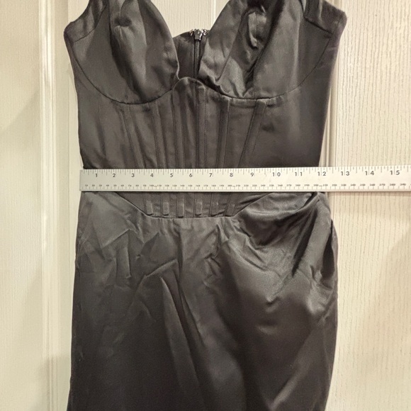 NBD Elodie Maxi Dress black satin bustier corset Gown XS NEW WITH TAGS - Picture 9 of 13
